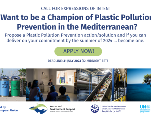 “Champions” de la prévention de la pollution plastique dans la Méditerranée – Appel à Expression d’Intention